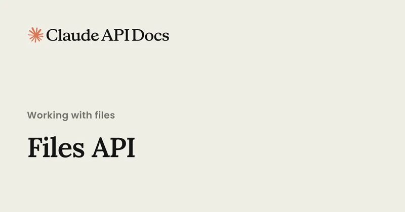 Anthropic platform docs page for the Files API showing the upload endpoint, the files-api-2025-04-14 beta header, and the container_upload content-block reference