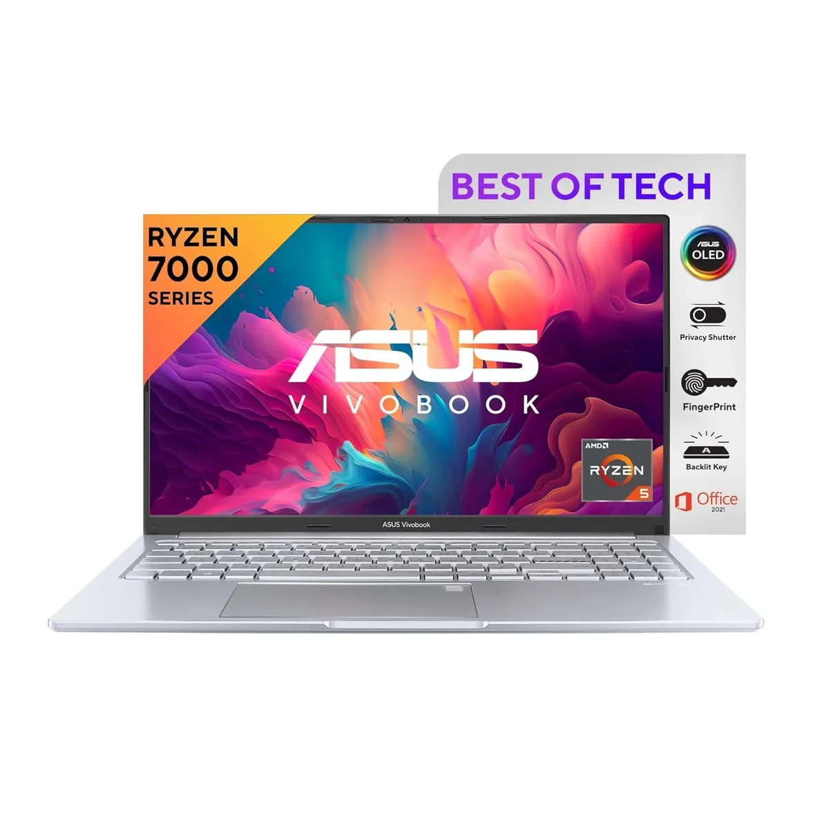 ASUS Vivobook 15 OLED M1505YA-LK542WS — the recommended pick for most CA students under ₹50,000