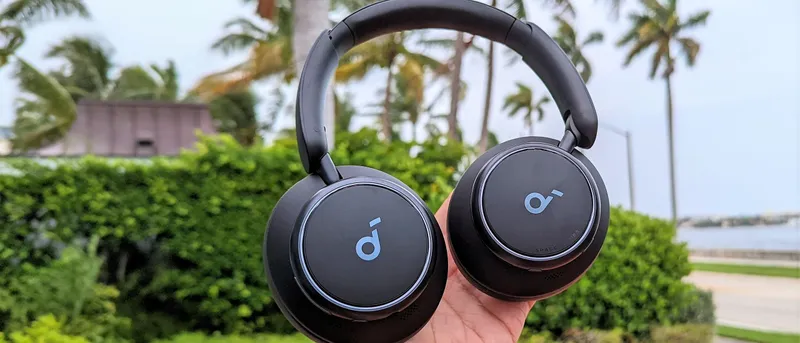 Anker Soundcore Space Q45 adaptive ANC wireless over-ear headphones with LDAC Hi-Res support — the feature-set step-up pick around \$79.99–\$89.99 during sale windows on Amazon US, UK, and India