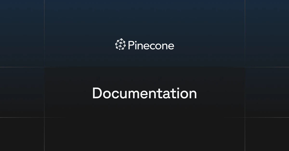 Pinecone documentation home page covering serverless indexes and embedding workflows referenced throughout this RAG tutorial