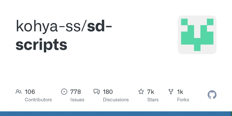 kohya-ss/sd-scripts GitHub repository readme showing the SDXL DreamBooth LoRA training scripts and configuration options