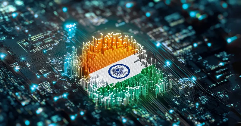 BharatGen marketing imagery from bharatgen.com, the IIT Bombay-led foundation-model mission's public landing page, used for editorial coverage