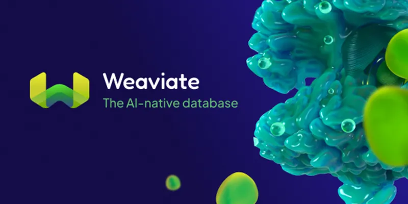 Weaviate product page showing the open-source vector database under BSD-3 with hybrid search, multi-tenancy, and GraphQL queries as first-class features