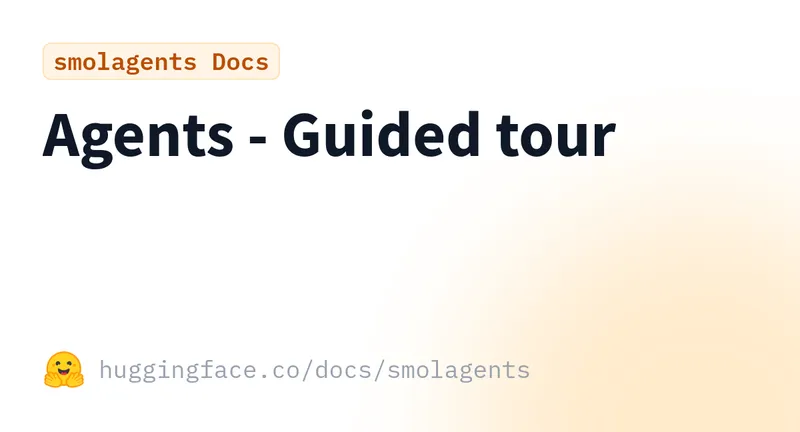 Smolagents guided tour documentation page showing the CodeAgent versus ToolCallingAgent comparison, with Python code on one side and a JSON tool-call payload on the other.