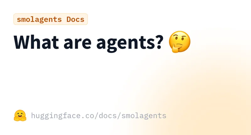 Screenshot of the Smolagents documentation 'Introduction to Agents' conceptual guide page on huggingface.co/docs/smolagents, showing the navigation sidebar and page header