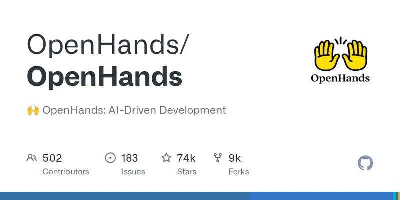 GitHub repository banner for OpenHands (All-Hands-AI/OpenHands, formerly OpenDevin), the open-source platform whose CodeAct architecture is the second design reviewed in this article.