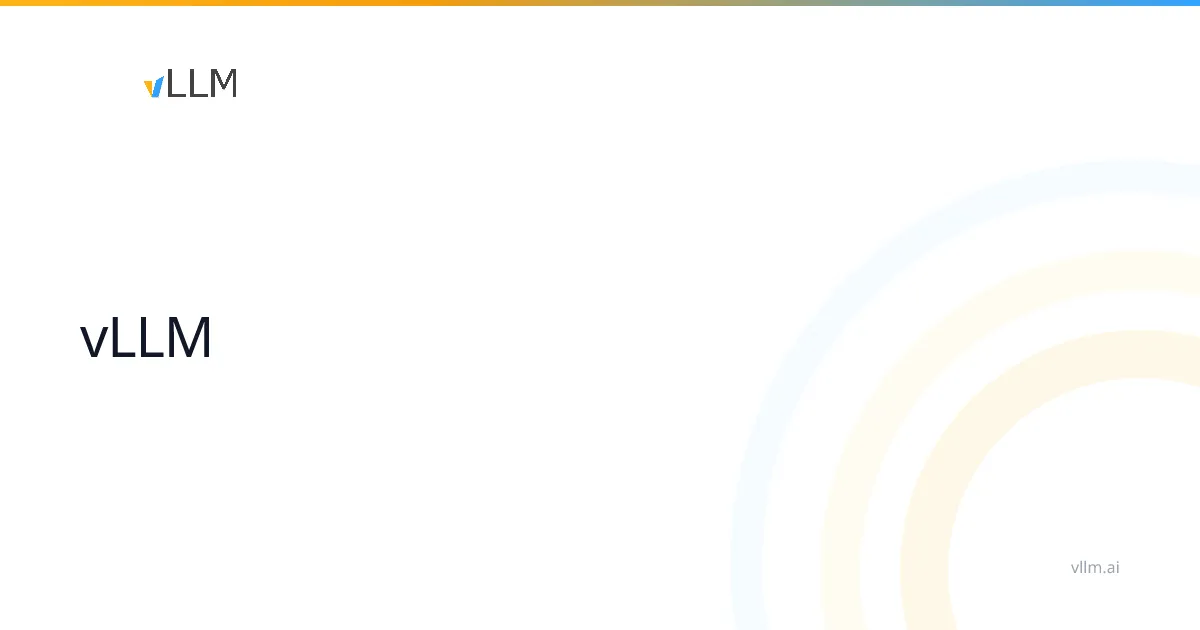 vLLM documentation home page social-share card showing the high-throughput inference engine framing