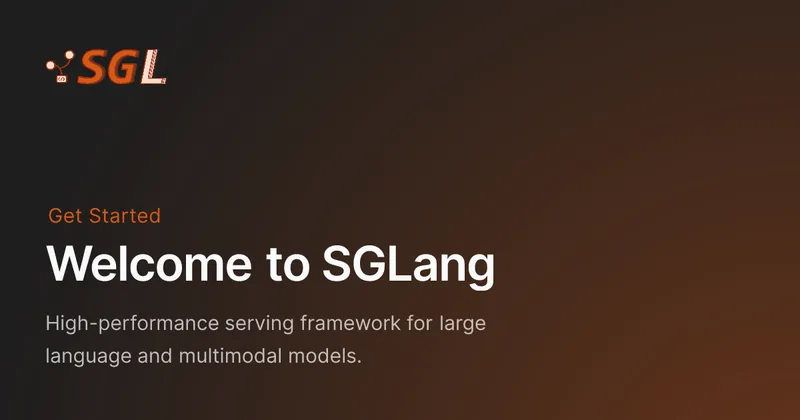 SGLang documentation home page showing the structured-generation runtime with RadixAttention prefix-shared KV-cache and the frontend language for JSON, regex, and function-calling constraints